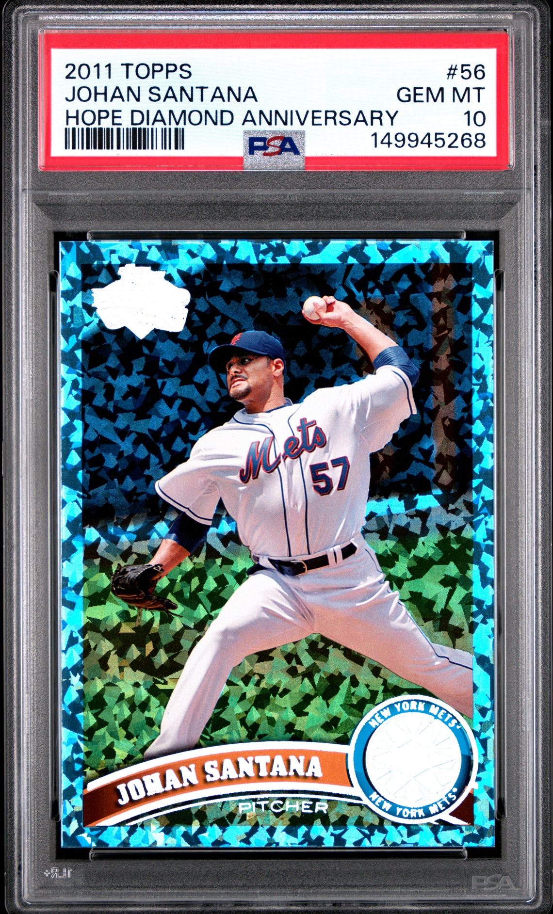 2011 Topps TOPPS HOPE DIAMOND ANNIVERSARY #56 Johan Santana front