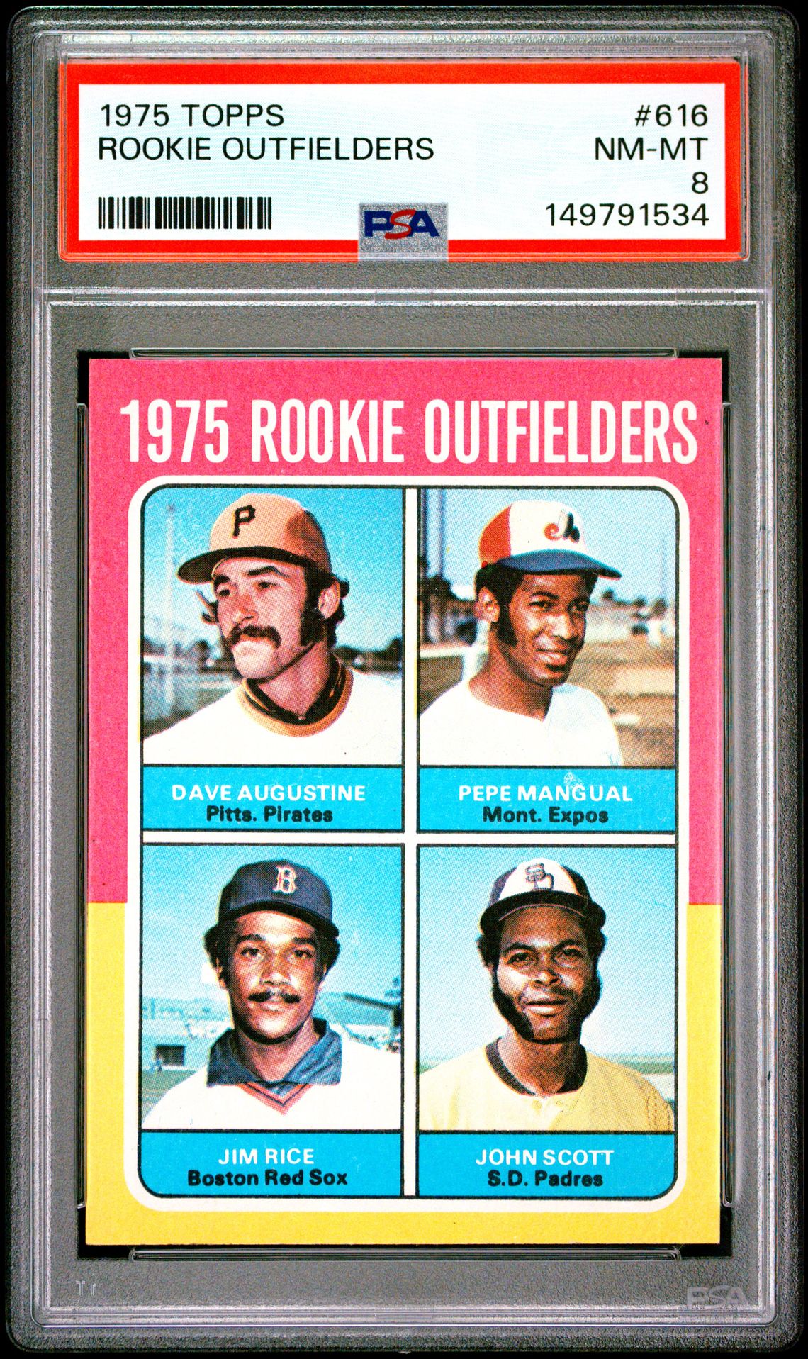 1975 Topps Rookie #616 Rookie Outfielders front