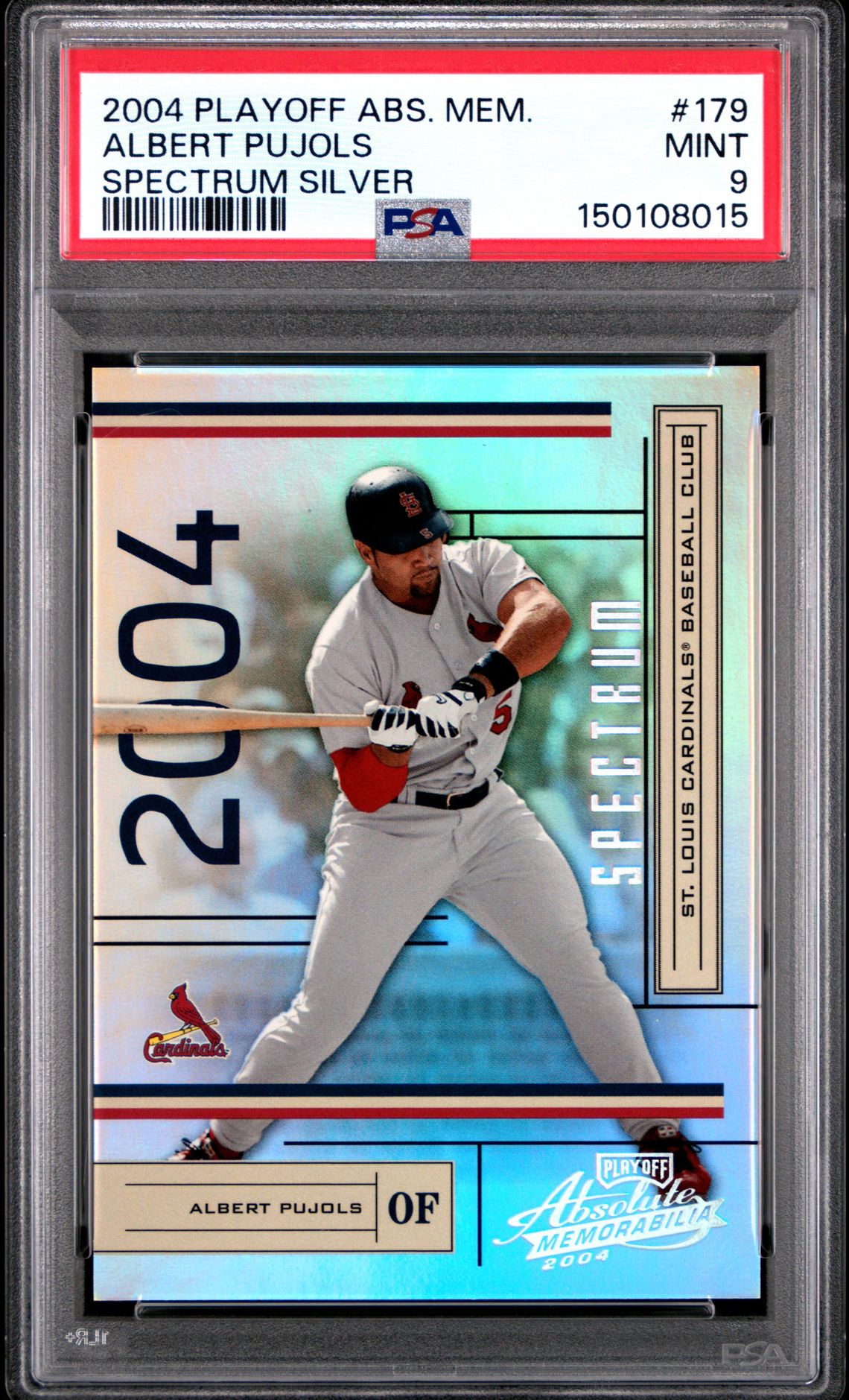 2004 PLAYOFF ABSOLUTE MEMORABILIA SPECTRUM SILVER #179 Albert Pujols front