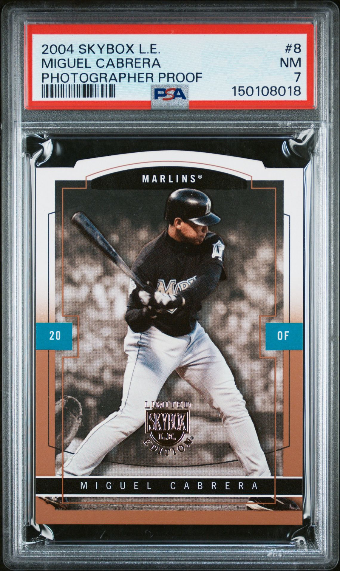 2004 SkyBox SKYBOX L.E. PHOTOGRAPHER PROOF #8 Miguel Cabrera front