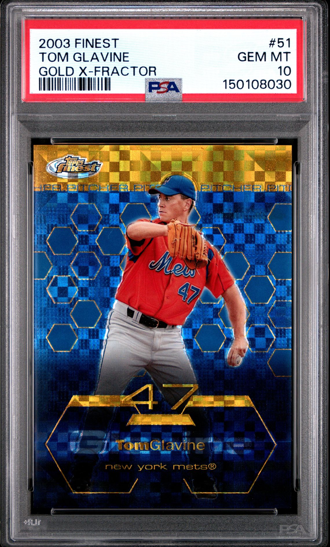 2003 Finest FINEST Xfractor #51 Tom Glavine front