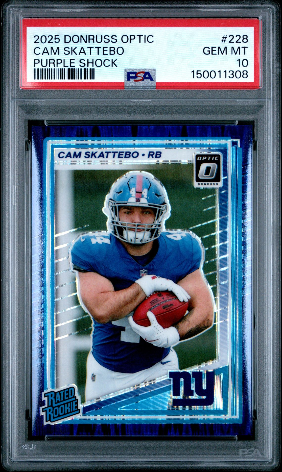 2025 Panini PANINI DONRUSS OPTIC PURPLE SHOCK #228 Cam Skattebo front