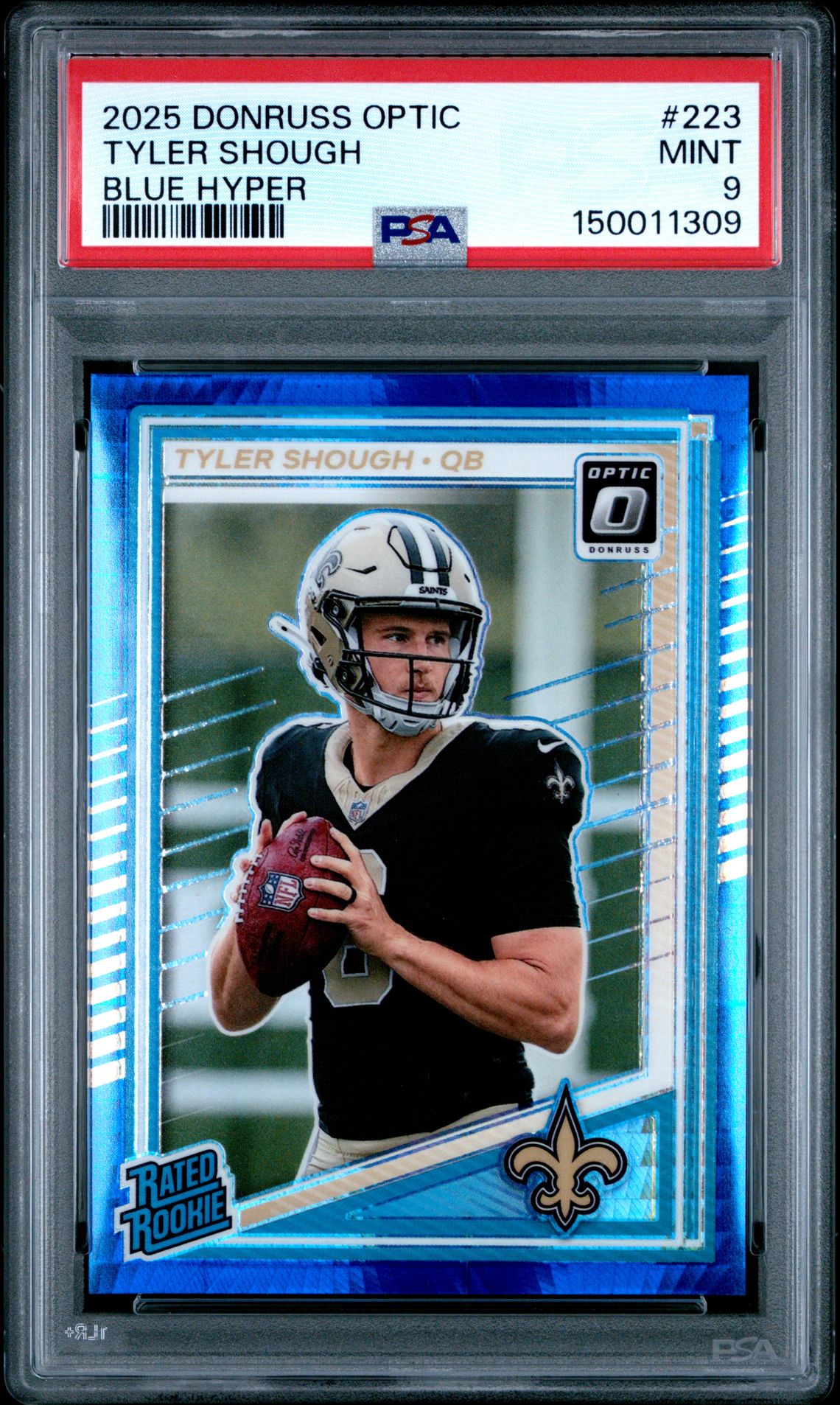 2025 Panini PANINI DONRUSS OPTIC BLUE HYPER #223 Tyler Shough front
