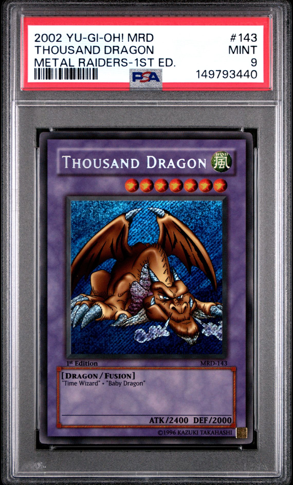 2002 Yu-Gi-Oh! YU-GI-OH! MRD-METAL RAIDERS #143 Thousand Dragon front