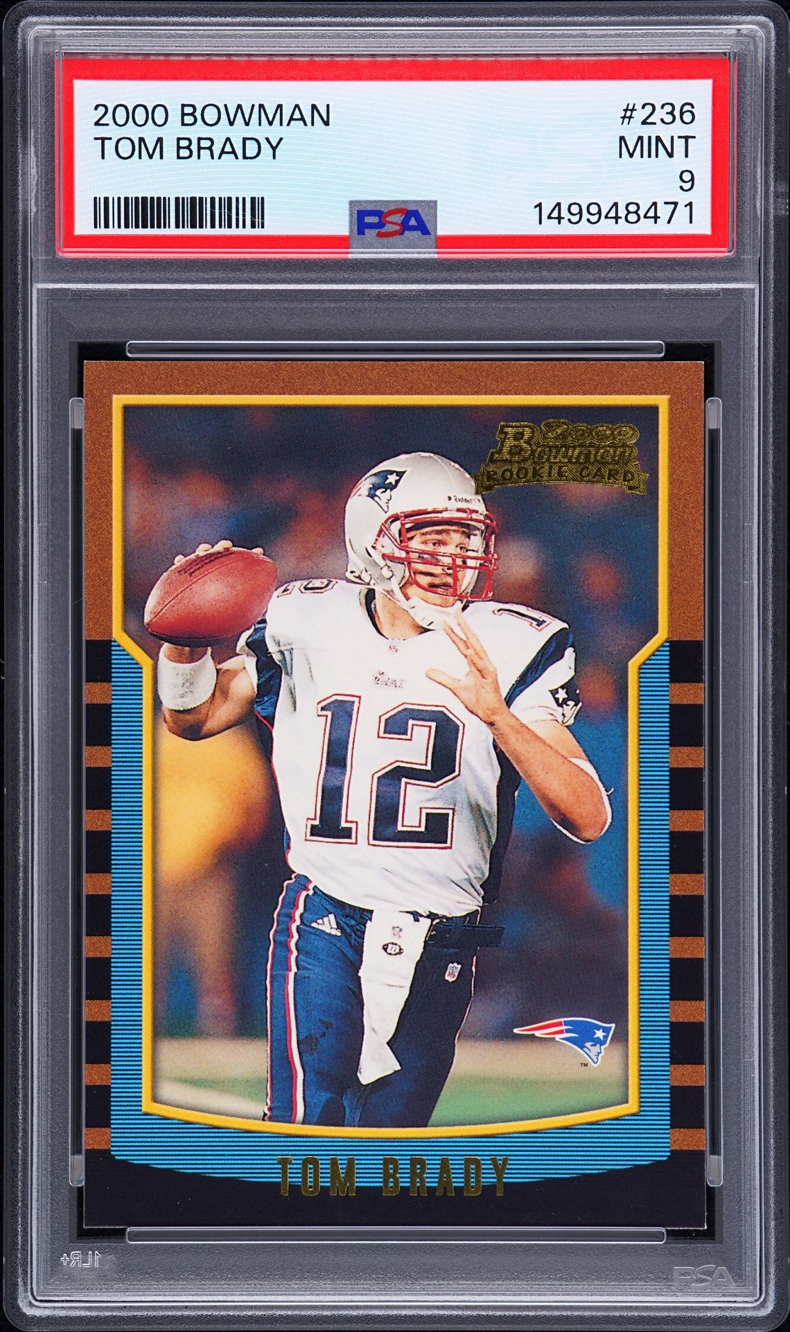 2000 Bowman Tom Brady #236 Mint 9 front