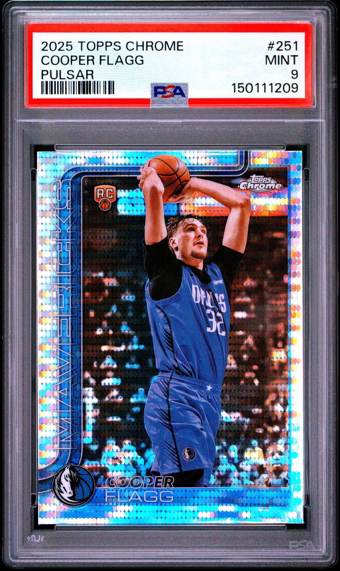 2025 Topps Chrome Cooper Flagg #251 (Pulsar) Mint 9 front