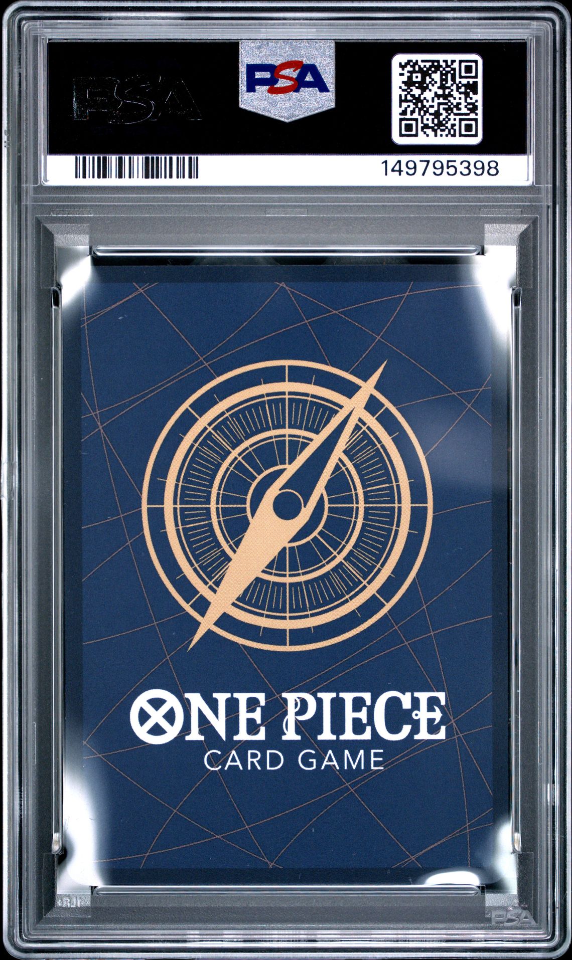 2025 One Piece Japanese Op13-Carrying On His Will Portgas D. Ace #119 (Manga Alternate Art) Gem Mt 10 back view - PSA certificate #149795398