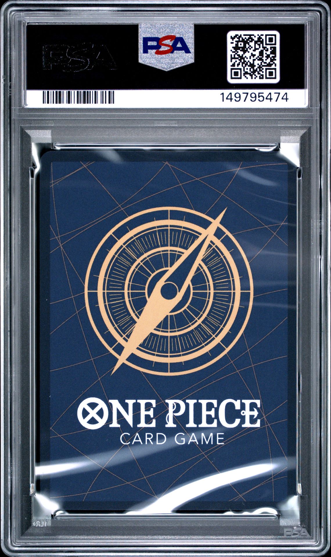 2025 One Piece Japanese Op11-A Fist Of Divine Speed Gear Two #080 (Alternate Art) Gem Mt 10 back view - PSA certificate #149795474