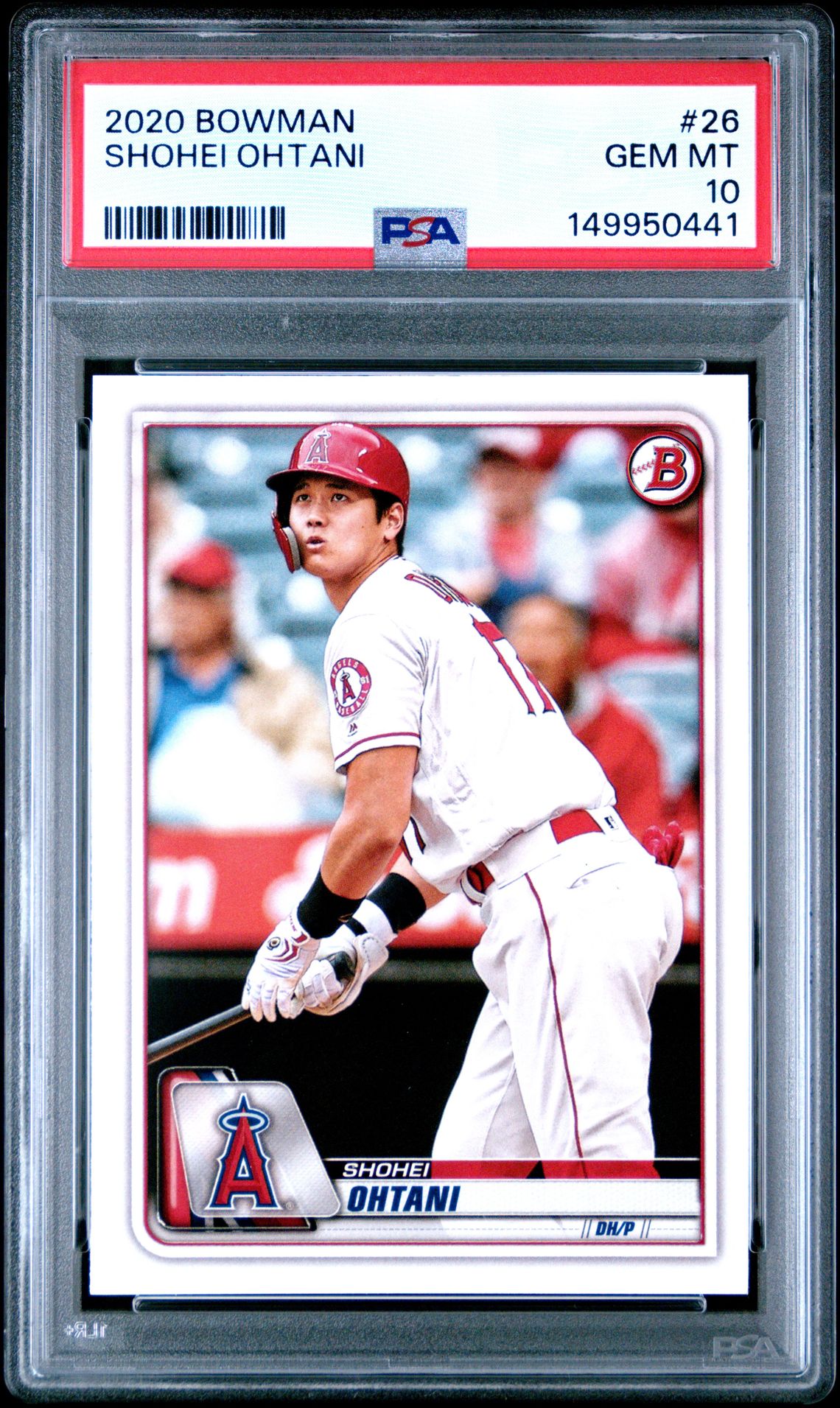 2020 Bowman Shohei Ohtani #26 Gem Mt 10 front view - PSA graded GEM MT 10