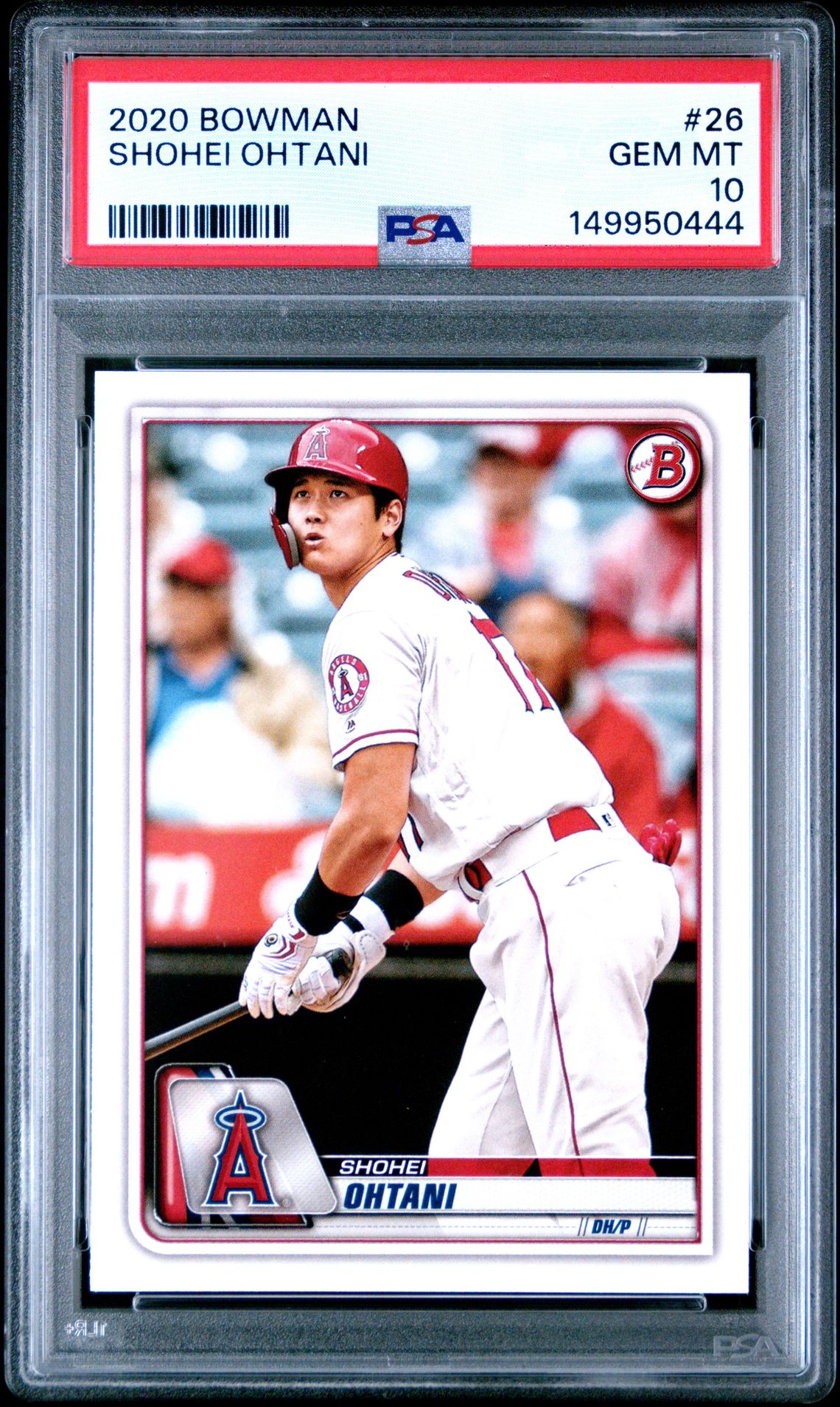 2020 Bowman Shohei Ohtani #26 Gem Mt 10 front view - PSA graded GEM MT 10