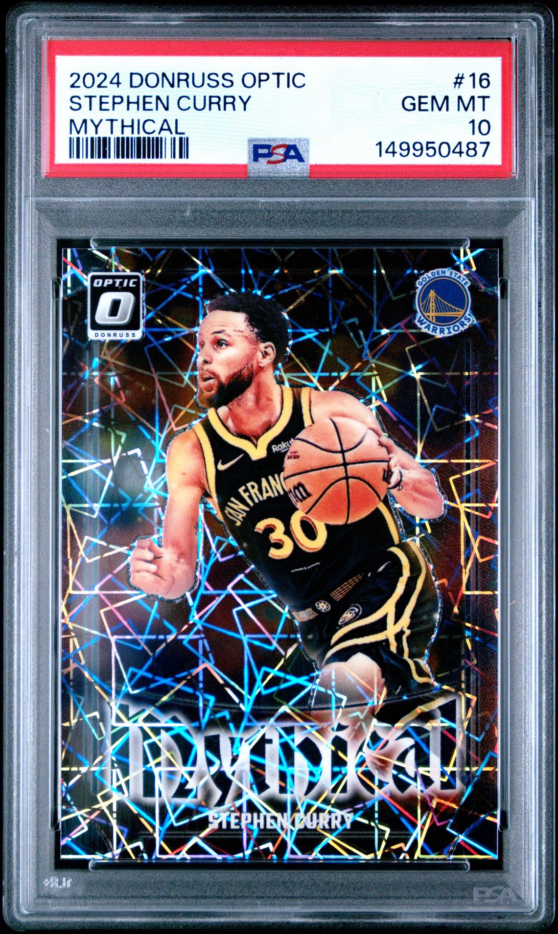 2024 Panini Donruss Optic Mythical Stephen Curry #16 Gem Mt 10 front