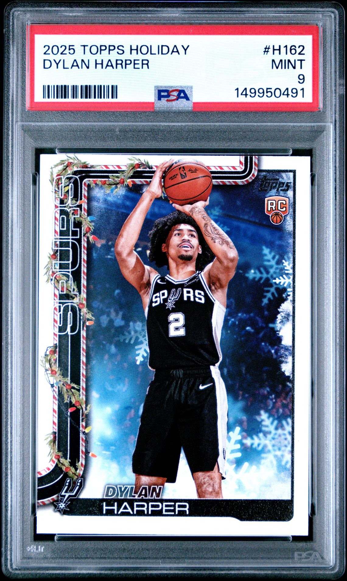 2025 Topps Holiday Dylan Harper #H162 Mint 9 front
