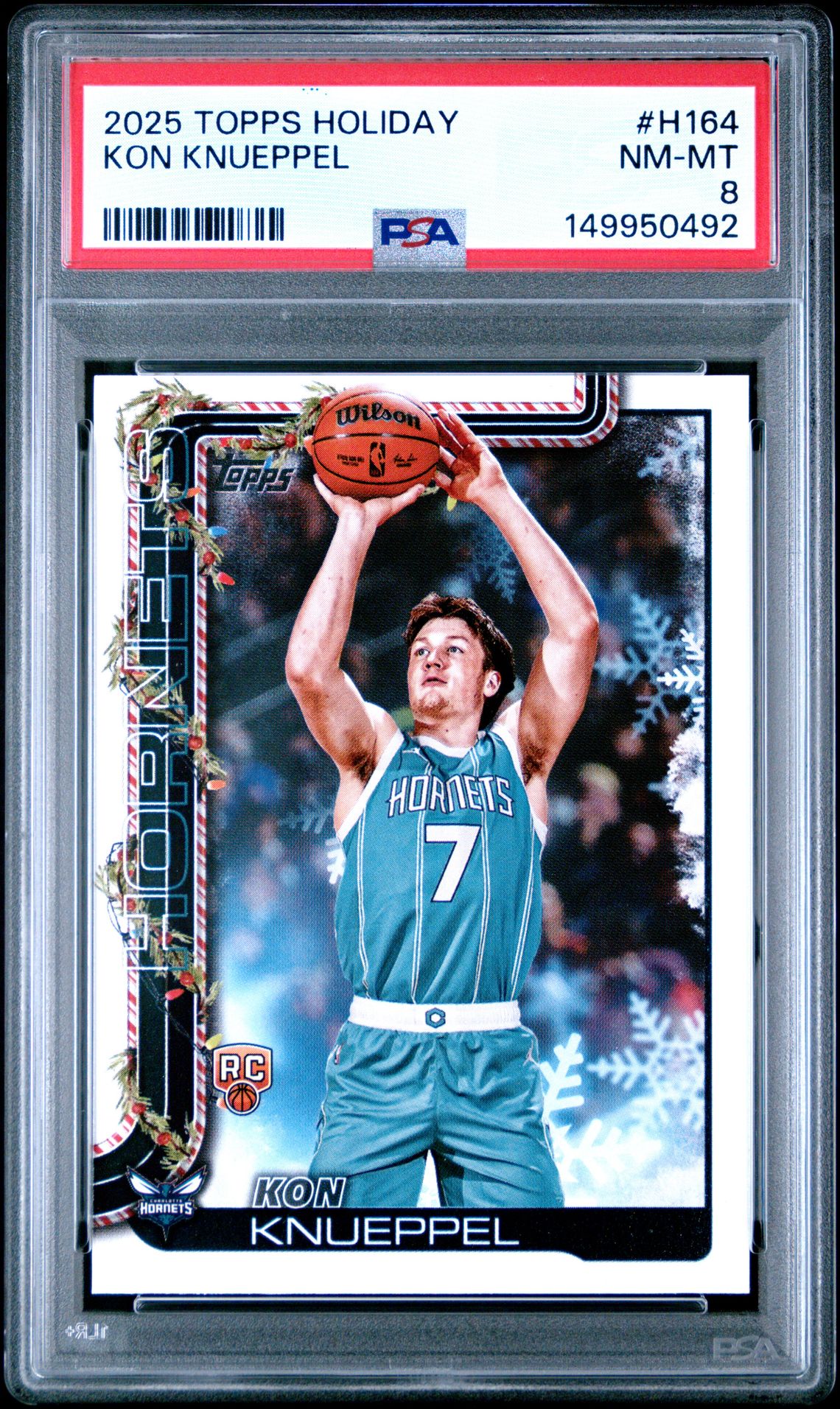 2025 Topps Holiday Kon Knueppel #H164 Nm-Mt 8 front
