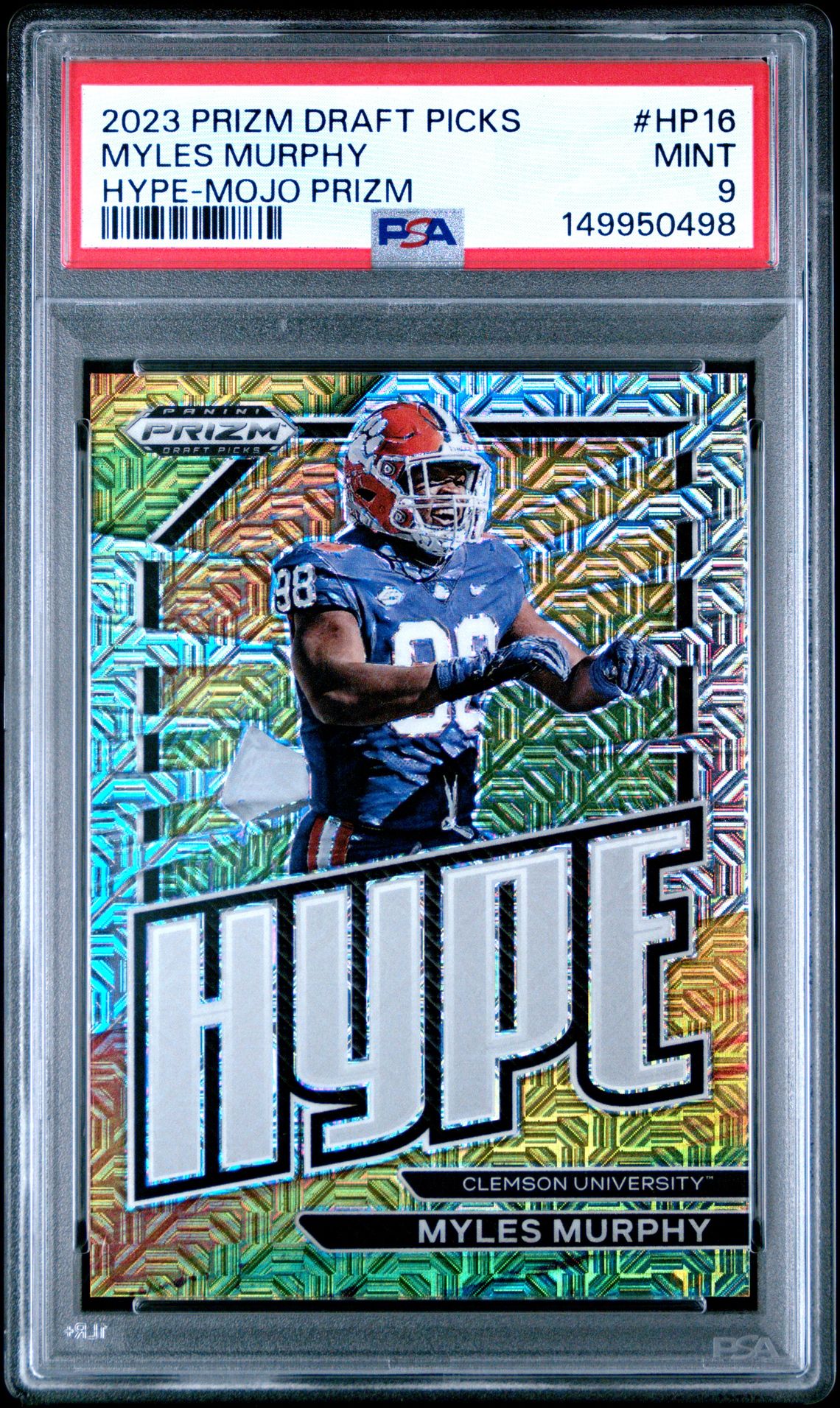 2023 Panini Prizm Draft Picks Hype Myles Murphy #Hp16 (Hype-Mojo Prizm) Mint 9 front