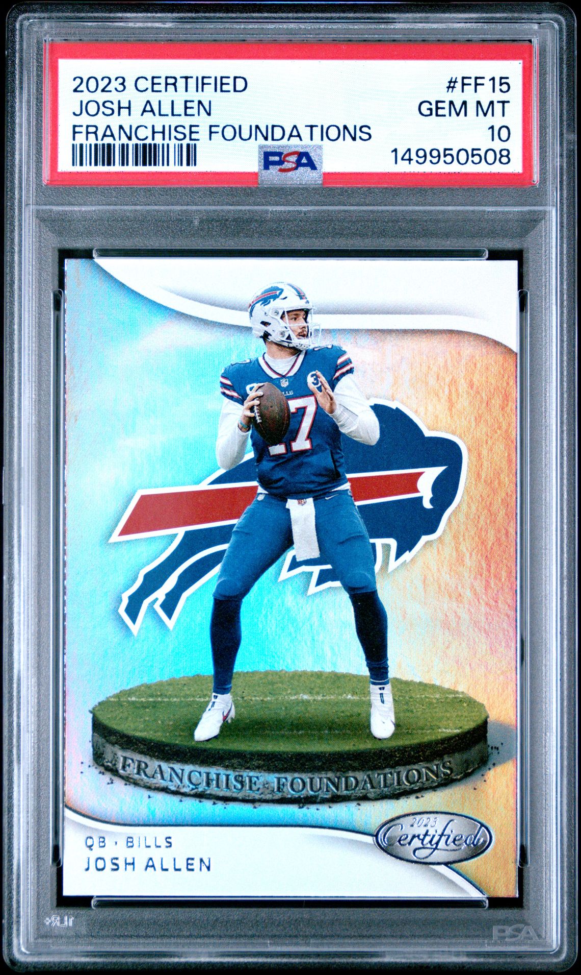 2023 Panini Certified Franchise Foundations Josh Allen #Ff15 Gem Mt 10 front