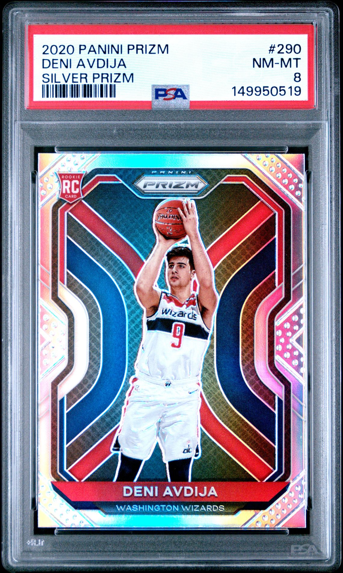 2020 Panini Prizm Deni Avdija #290 (Silver Prizm) Nm-Mt 8 front