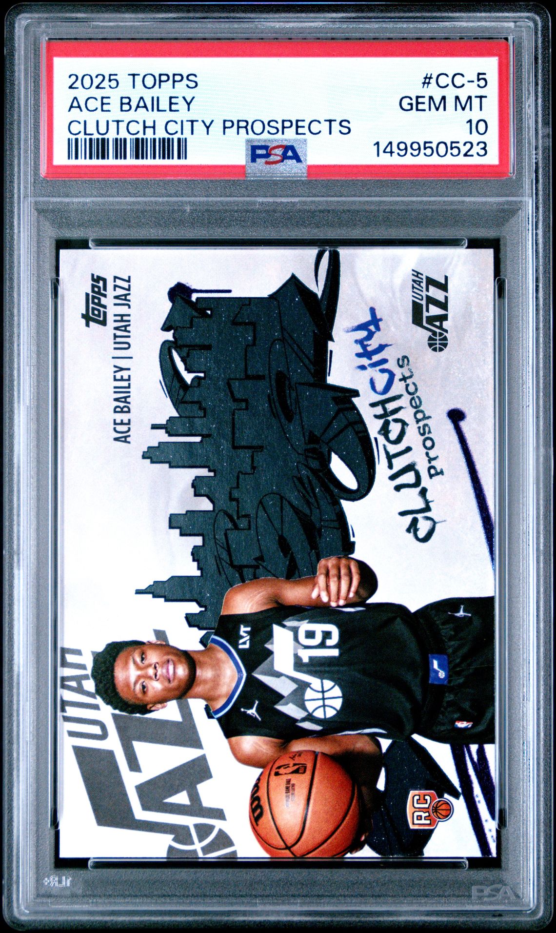 2025 Topps Clutch City Prospects Ace Bailey #Cc-5 Gem Mt 10 front