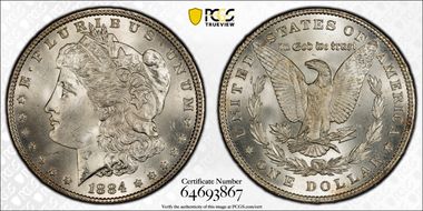 1884 $1 MS65
