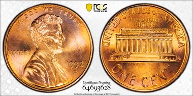 1992-D 1C MS68RD