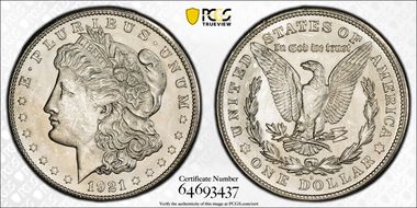1921-S $1 MS65+