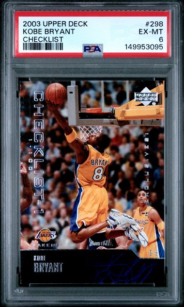 2003 Upper Deck CHECKLIST #298 Kobe Bryant front