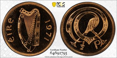 1971 1/2p PR67RD