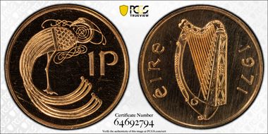 1971 1p PR64RD