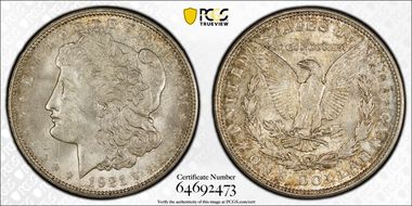 1921-D $1 MS64