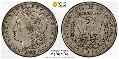 1903-S $1 VAM 2, Micro S VF20