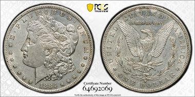 1884-S $1 AU53