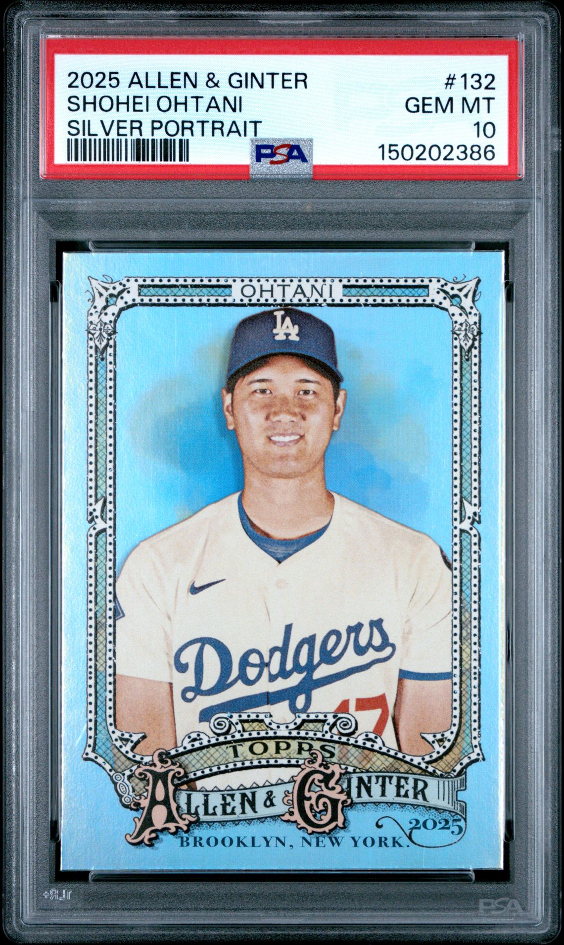 2025 Topps TOPPS ALLEN & GINTER SILVER PORTRAIT #132 Shohei Ohtani front