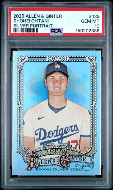 2025 Topps TOPPS ALLEN & GINTER SILVER PORTRAIT #132 Shohei Ohtani front
