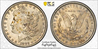1882-O/S $1 VAM 3 XF40