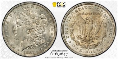 1882-O/S $1 VAM 4 AU55