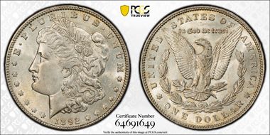 1892 $1 AU58