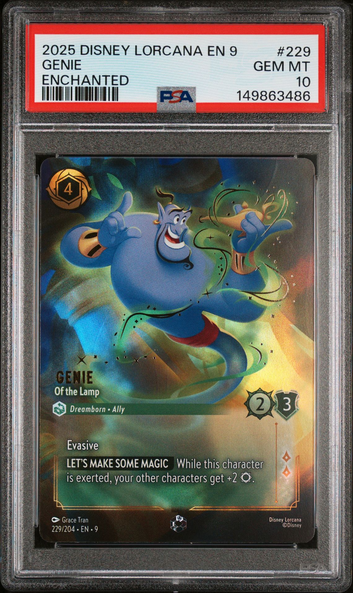 2025 Disney DISNEY LORCANA EN 9-FABLED ENCHANTED #229 Genie front