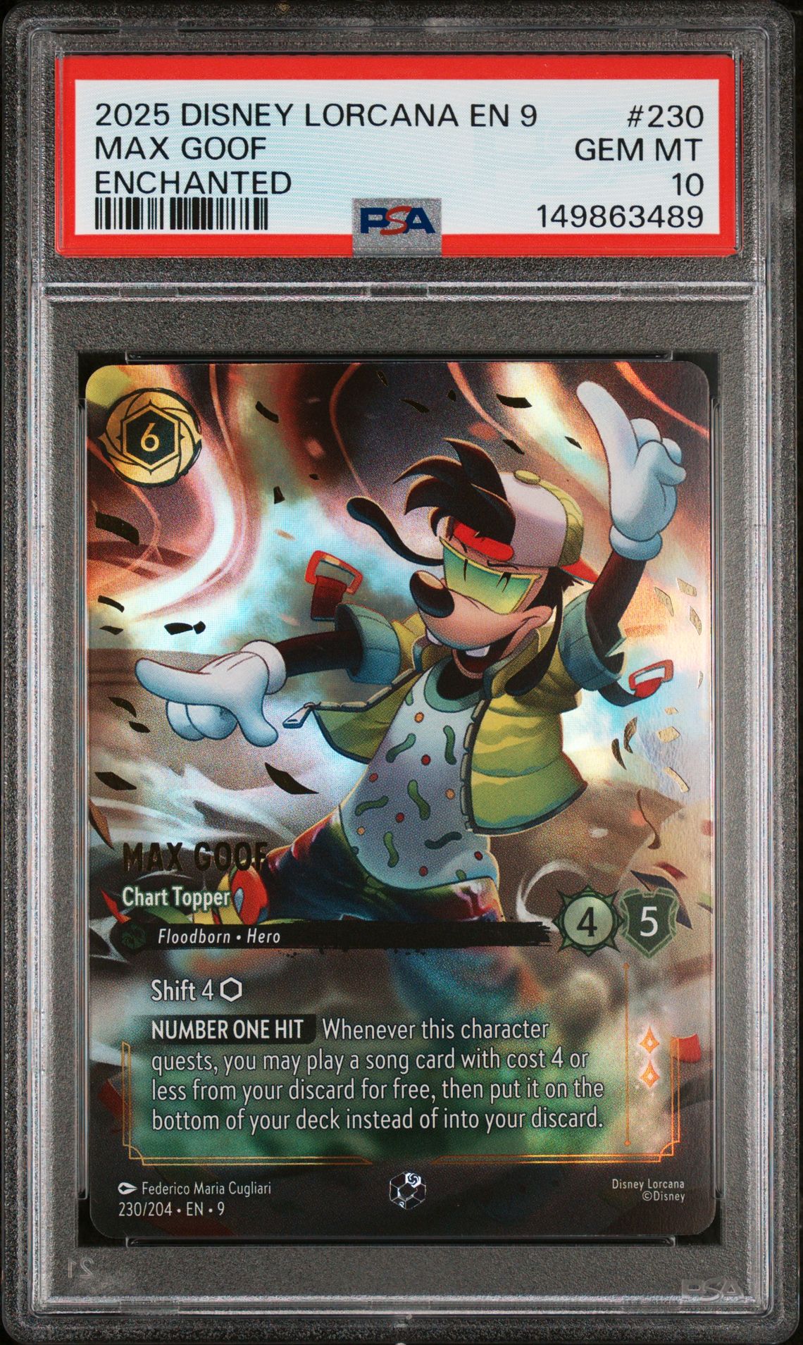 2025 Disney DISNEY LORCANA EN 9-FABLED ENCHANTED #230 Max Goof front