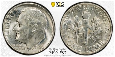 1956 10C MS63