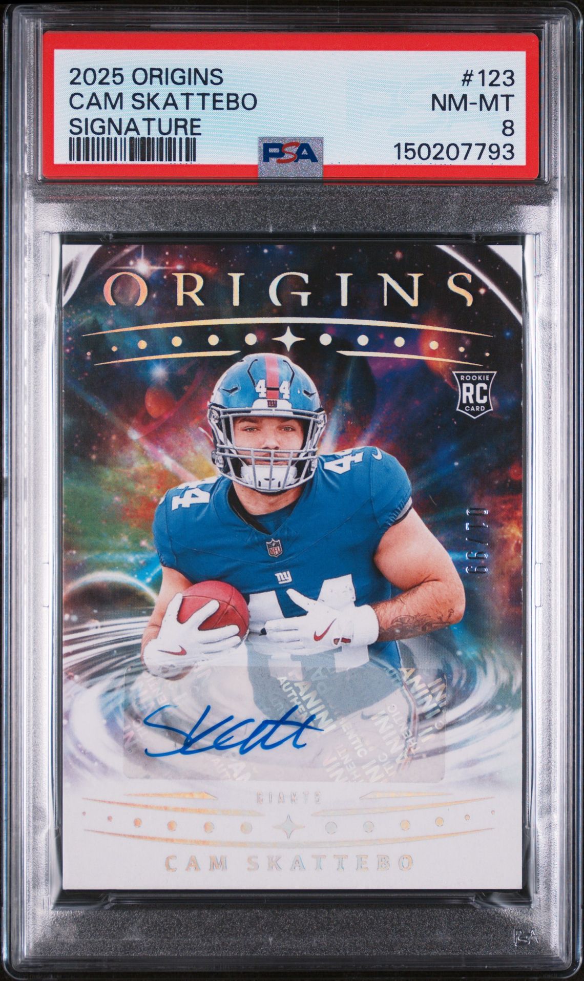 2025 Panini Origins Cam Skattebo #123 (Signature) Nm-Mt 8 front
