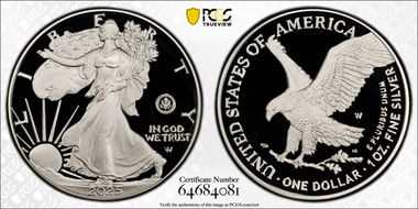 2025-W $1 Silver Eagle w/ U.S. Army Privy 250th Anniversary PR70DCAM