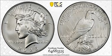 2025 $1 Peace Dollar MS70