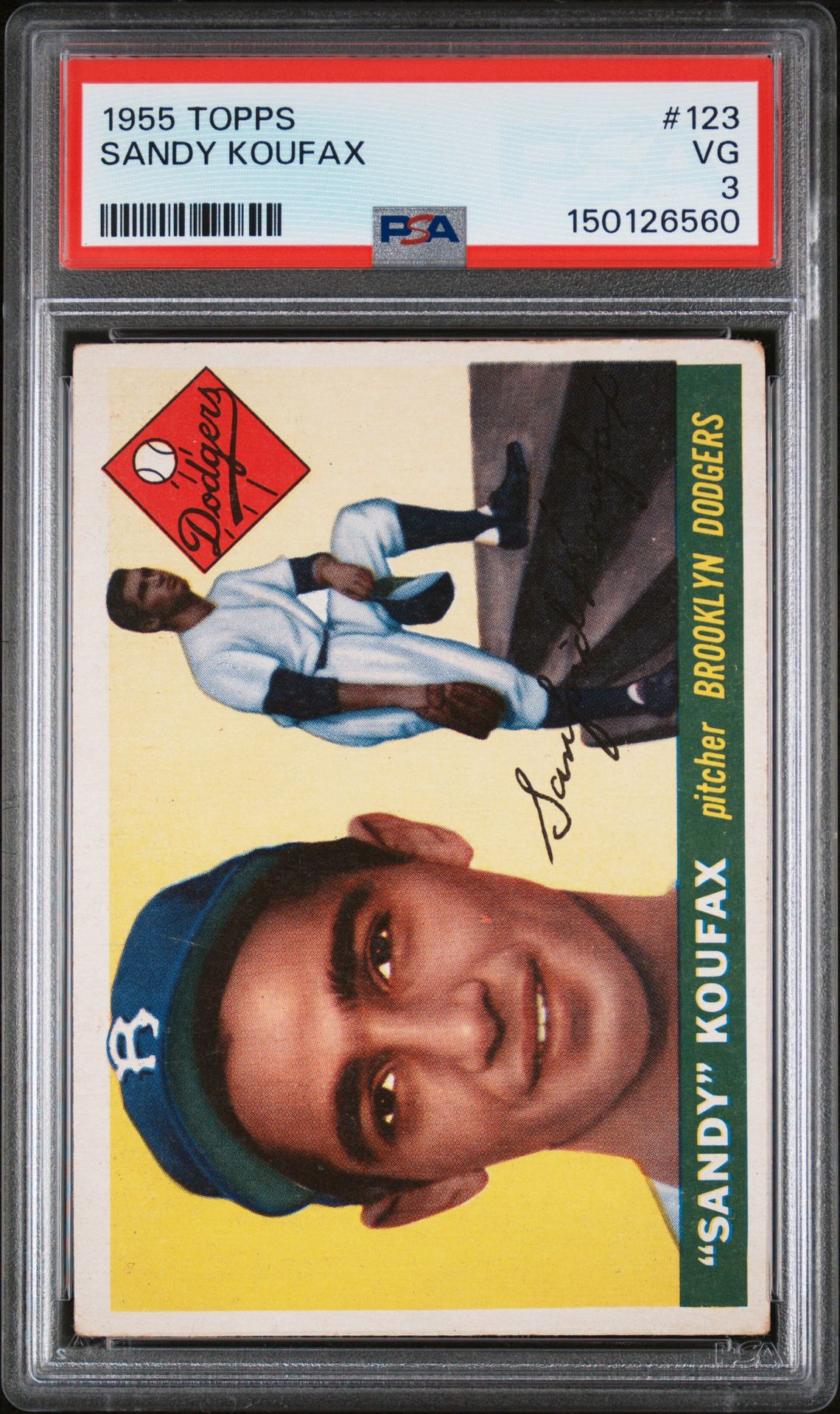 1955 Topps TOPPS #123 Sandy Koufax front