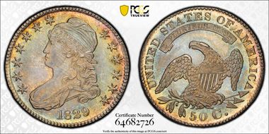 1829 50C O-115 MS66
