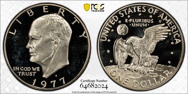 1977-S $1 PR67DCAM