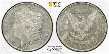 1893 $1 AU58