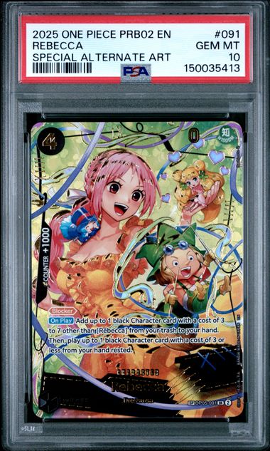 2025 One Piece ONE PIECE PRB02-PREMIUM BOOSTER -ONE PIECE CARD THE BEST- VOL.2 Alt Art #091 Rebecca front