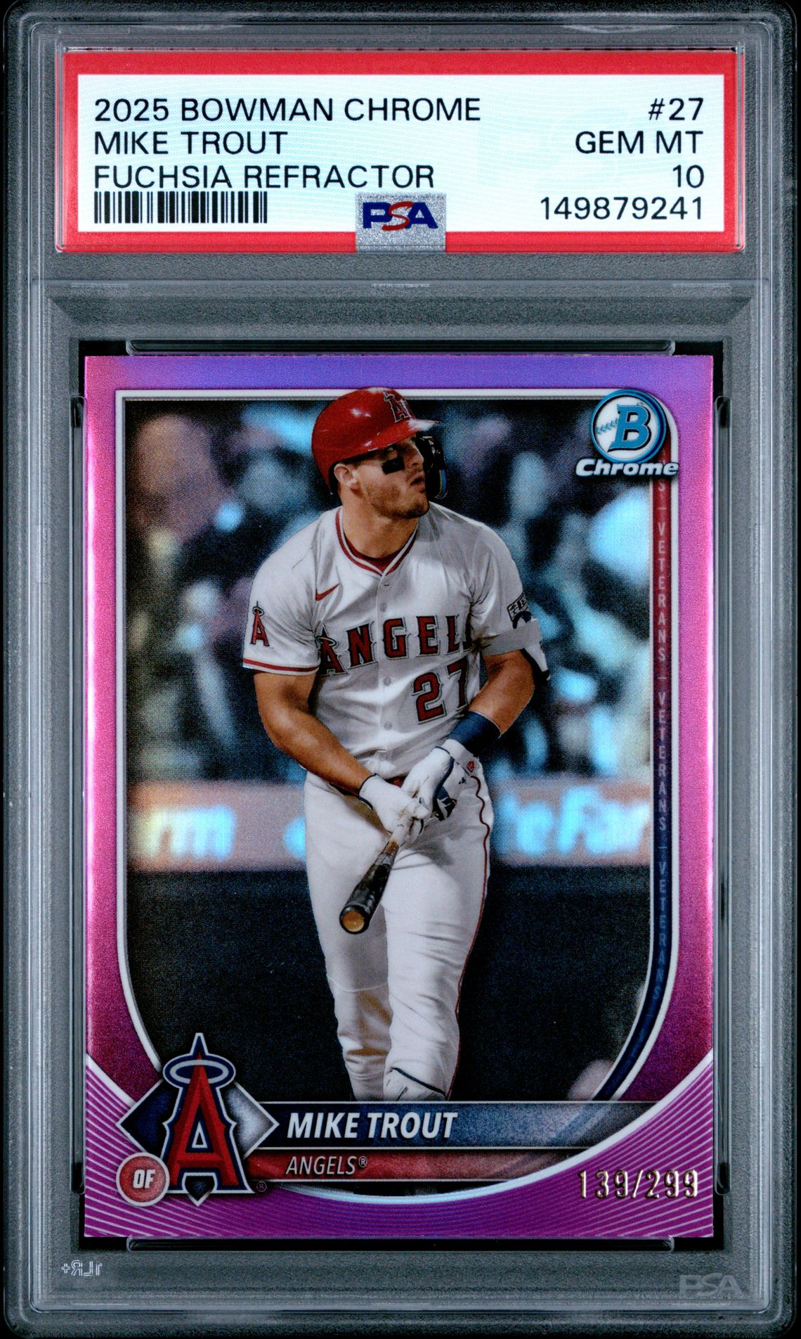 2025 Bowman BOWMAN CHROME Refractor Mike Trout front