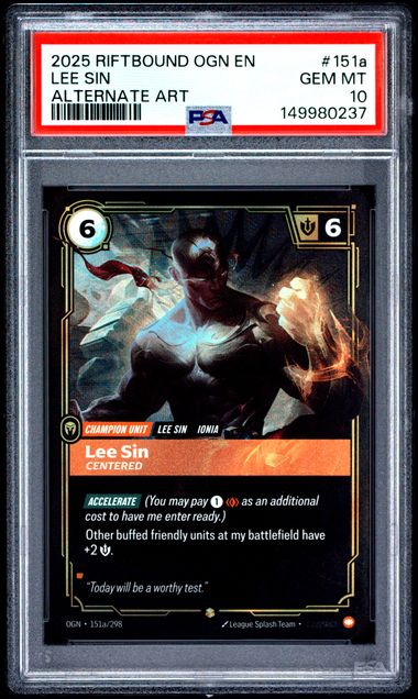 2025 Alt Art #151A Riftbound Lee Sin front
