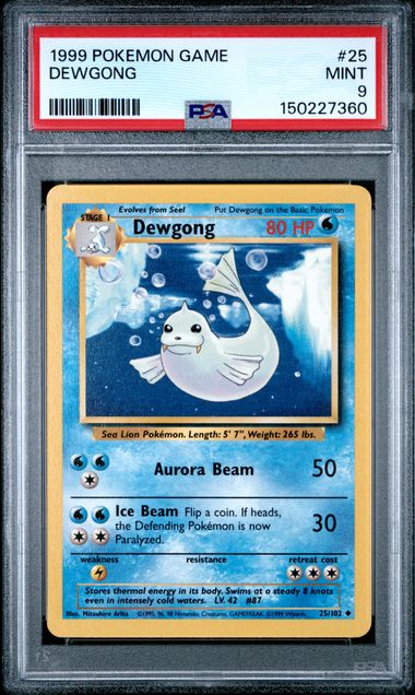 1999 Pokemon Game #25 Dewgong front