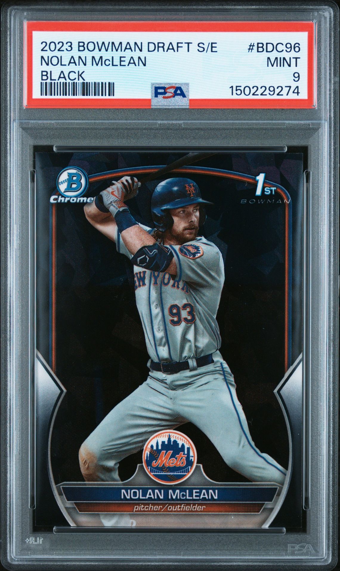 2023 Bowman Bowman Chrome BLACK #BDC96 NOLAN McLEAN front